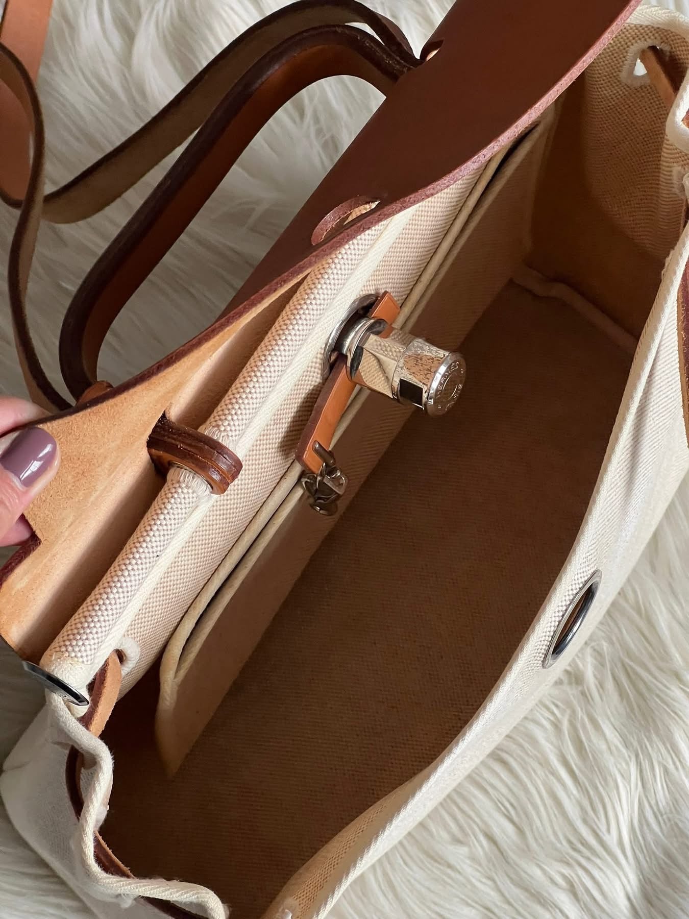 PRE-LOVED - Hermes Vintage Herbag 31 2-in-1 Bag