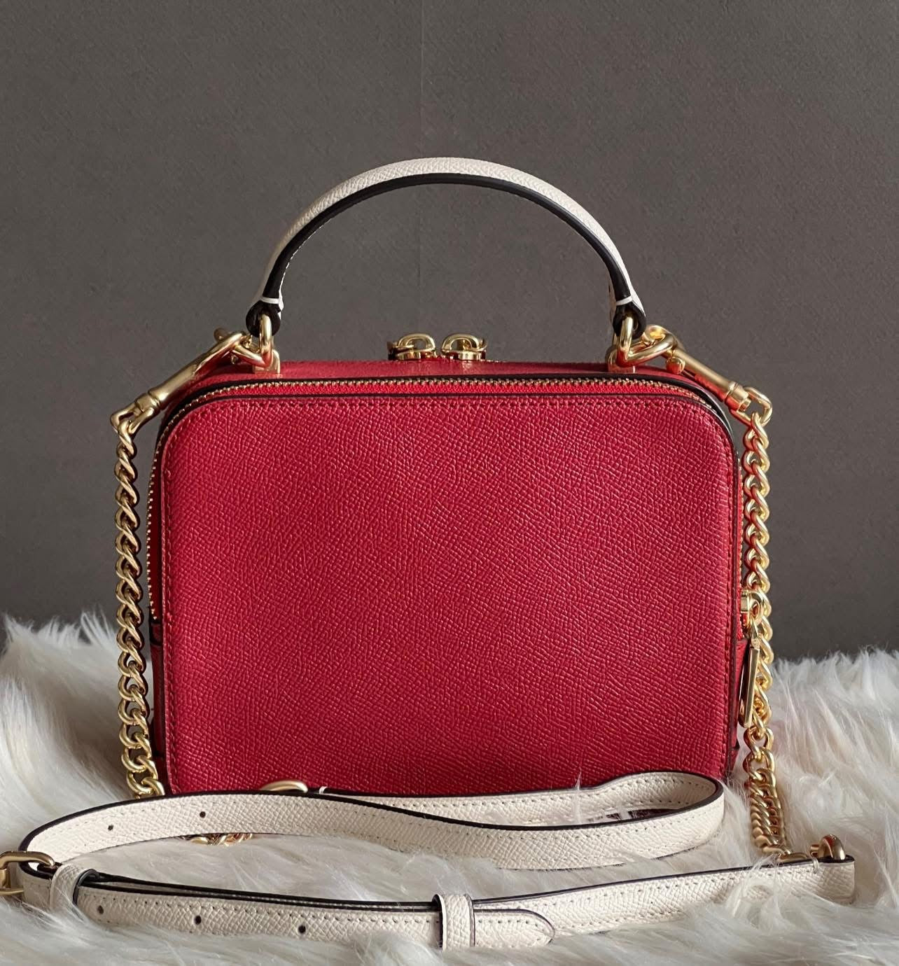 Disney X Coach Box Crossbody with Cruella Motif