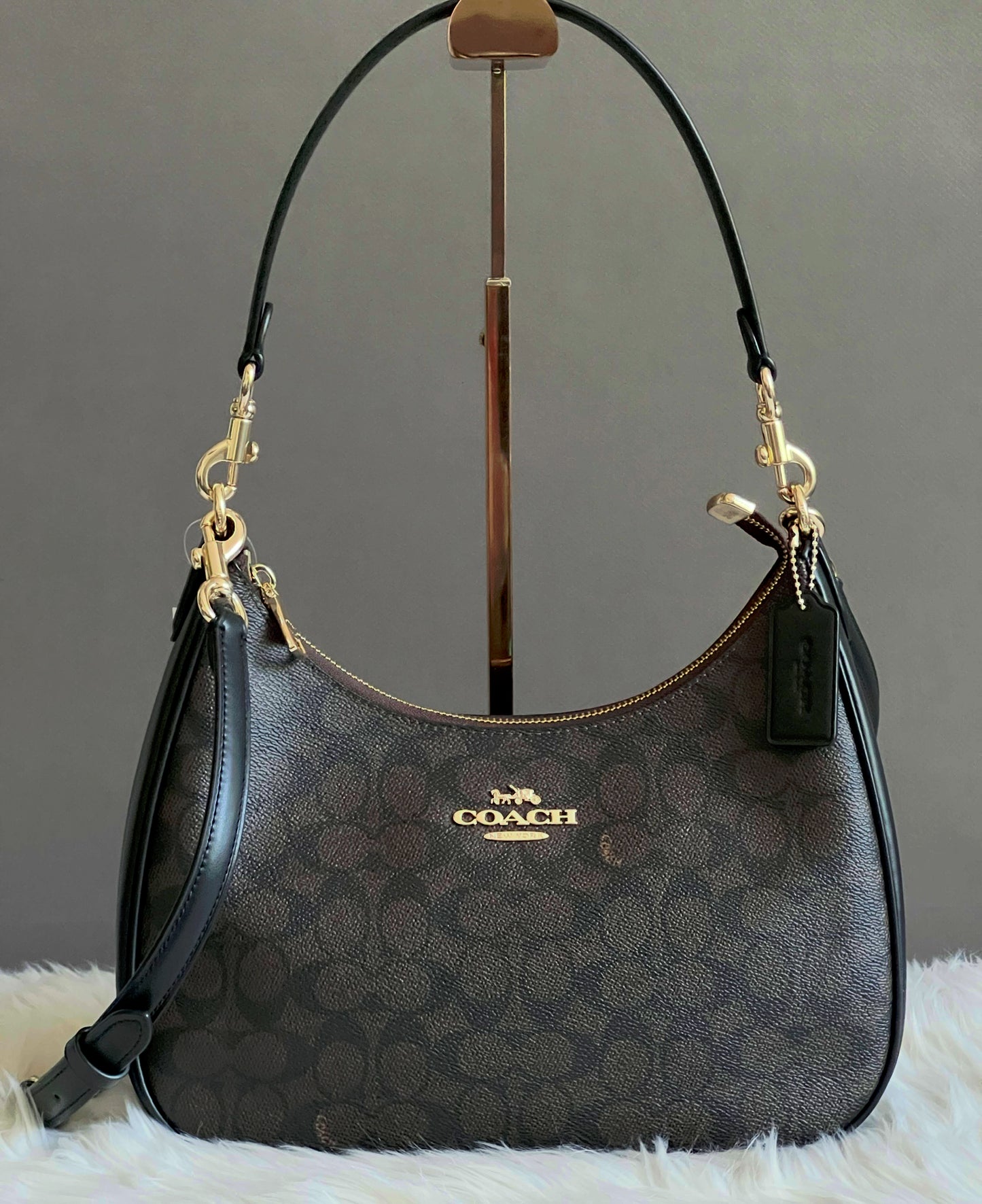 Coach Teri Hobo Bag in Signature Canvas
