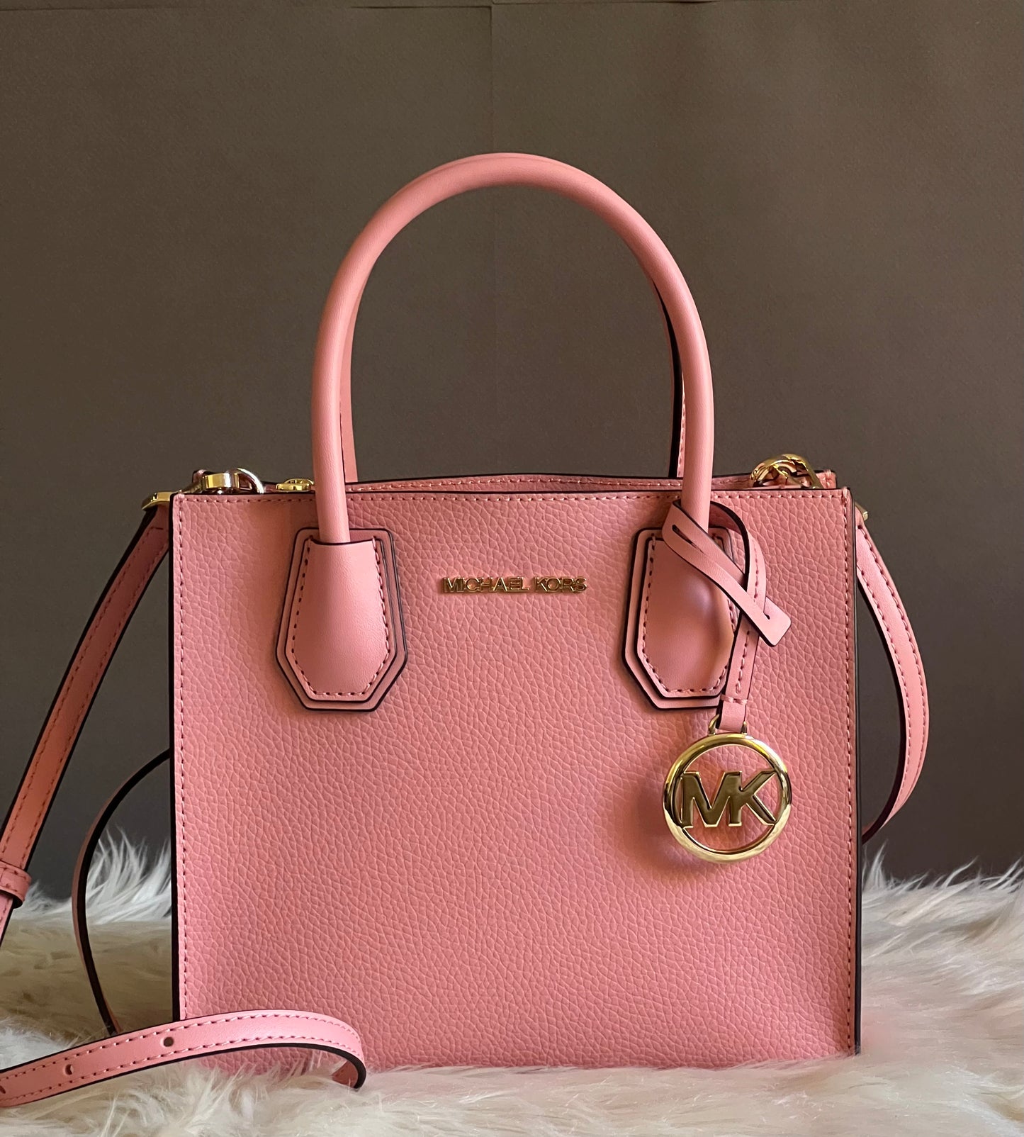 Michael Kors Mercer Medium Pebbled Leather Crossbody Bag