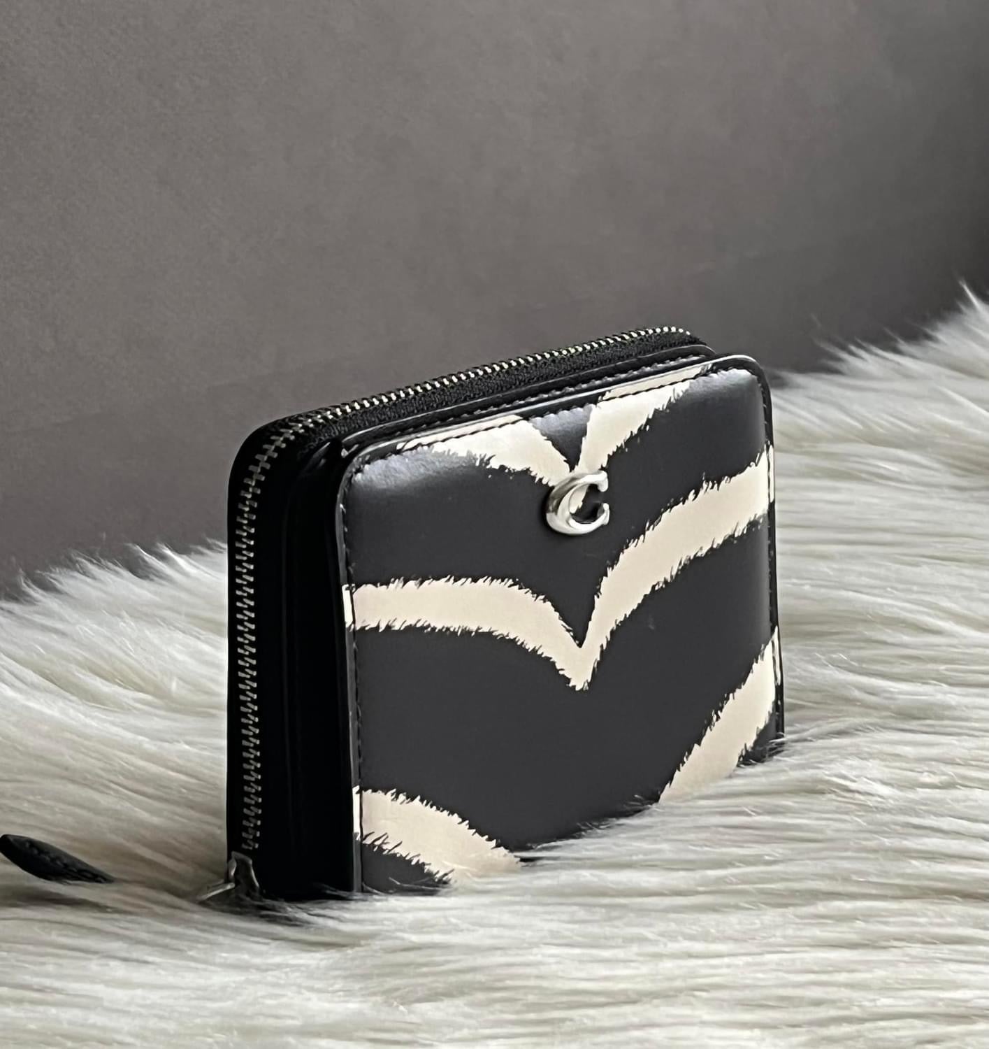 Coach Billfold Wallet With Zebra Print