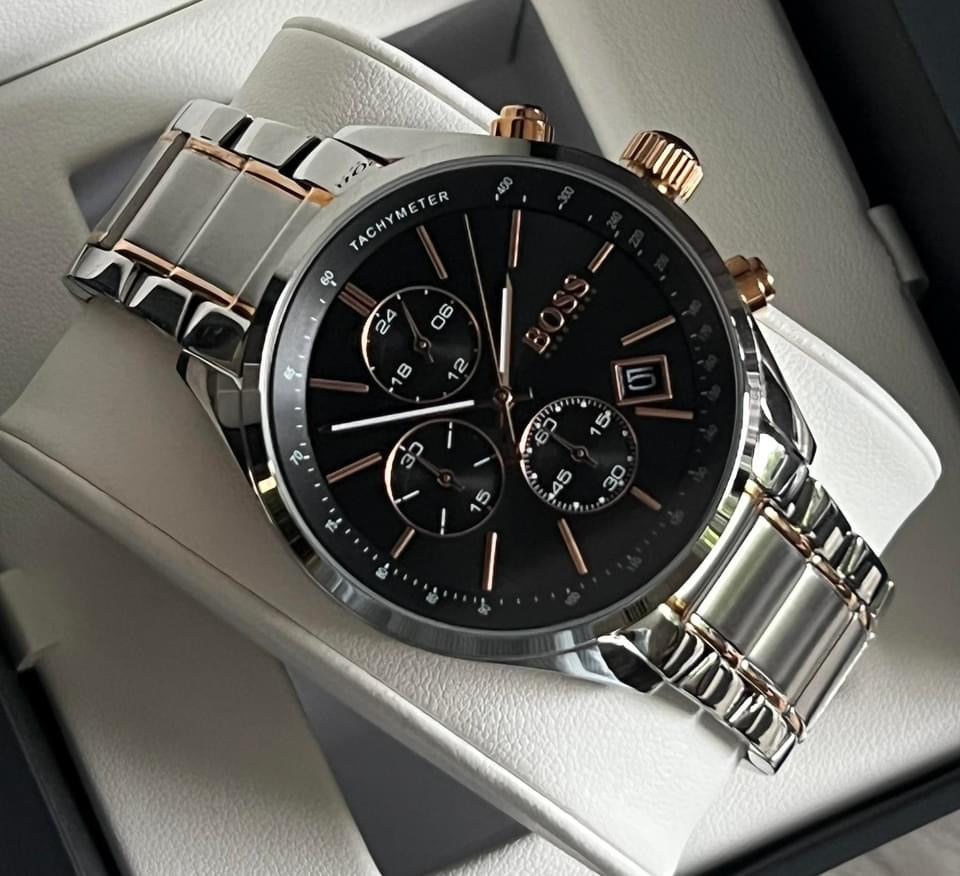 Hugo Boss Men’s Grand Prix Black Dial Chronograph Watch