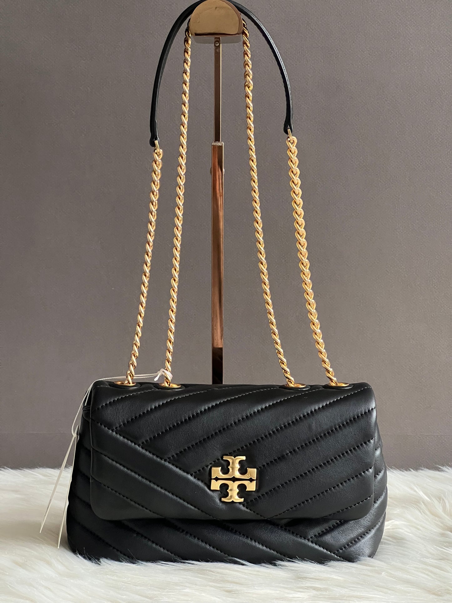 Tory Burch Small Chevron Pleated Convertible Shoulder Bag