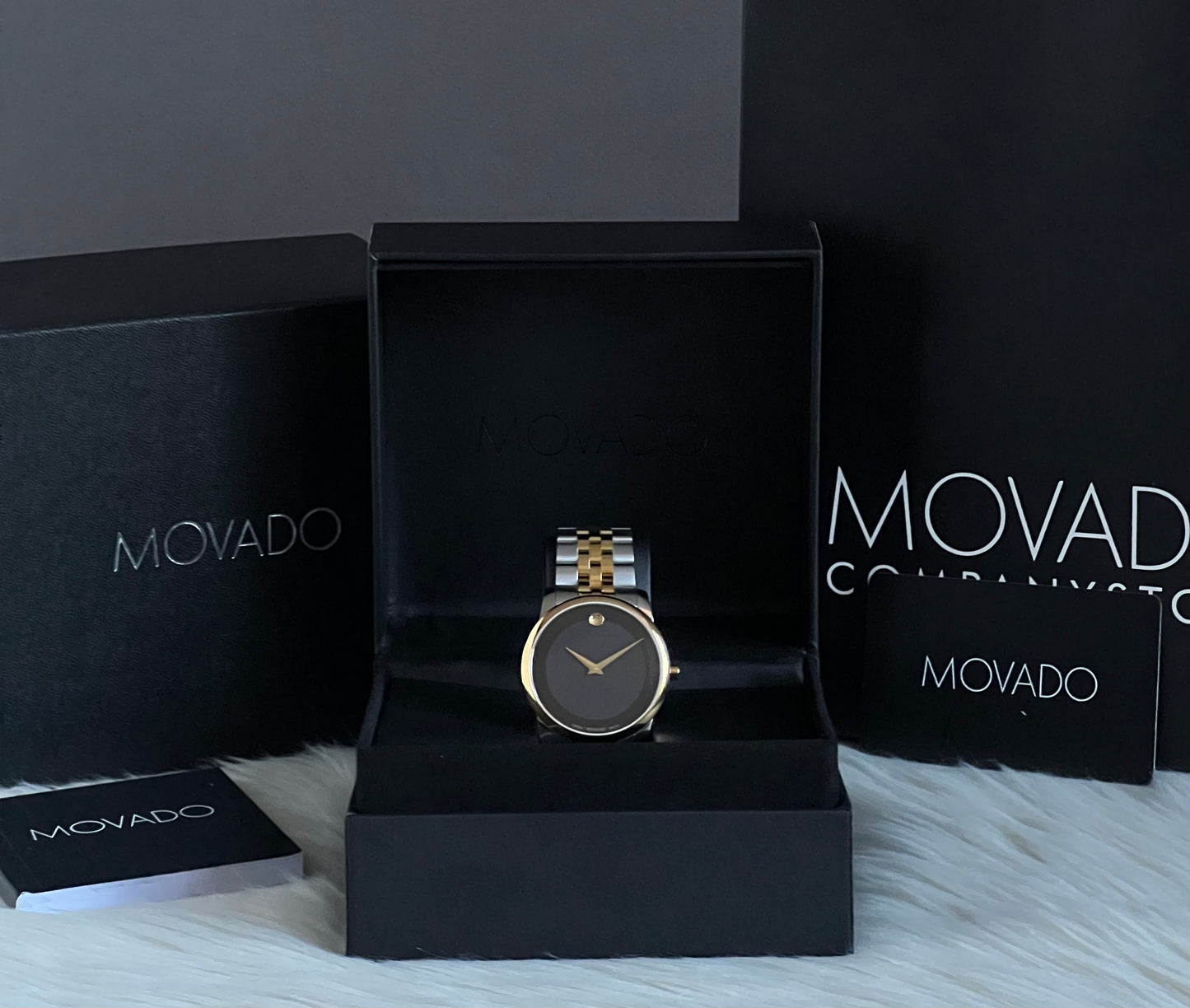 Movado Men’s Museum Black Dial Two-Tone Watch