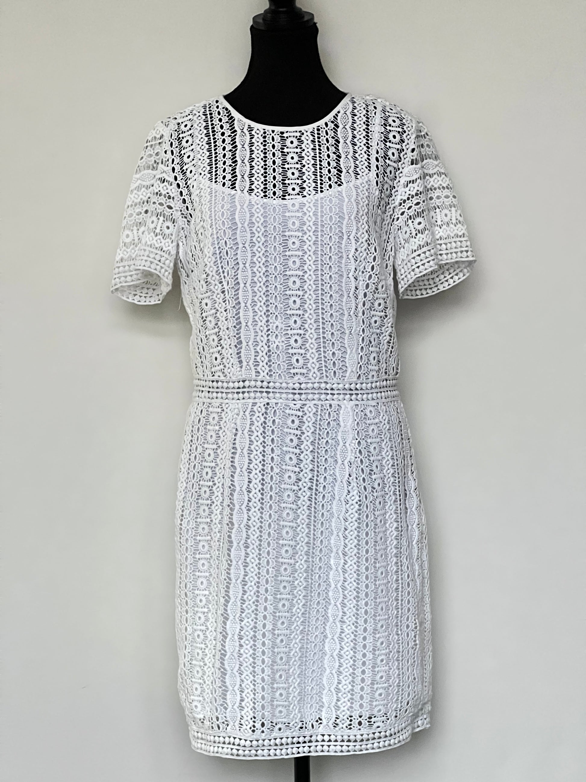 michael kors crochet dress MICHAEL Michael Kors Short-Sleeve Crochet Sweater Dress