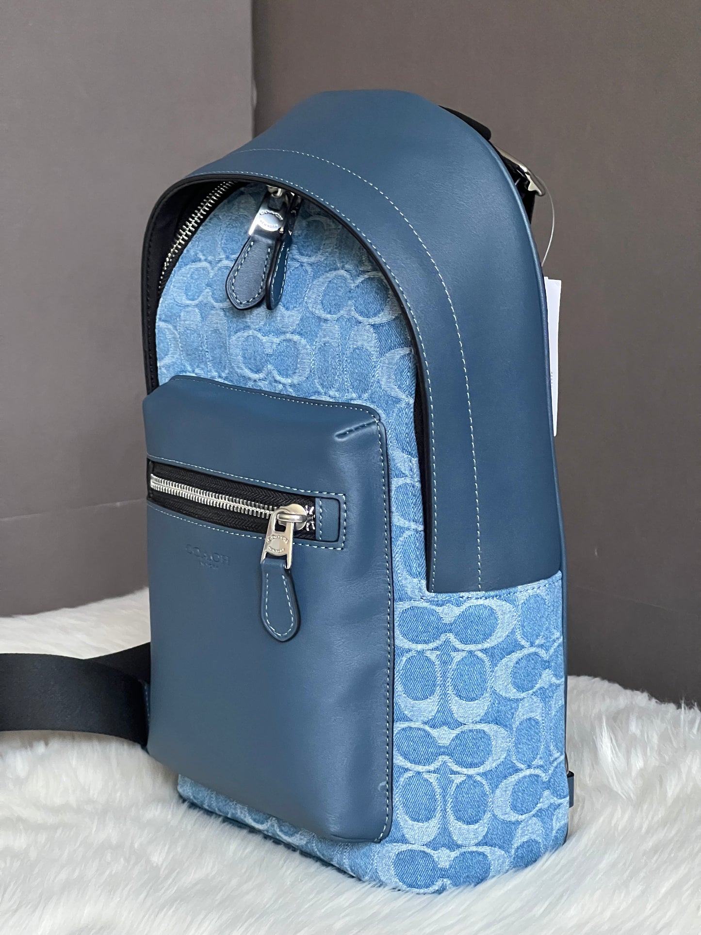 Coach West Pack In Signature Denim
