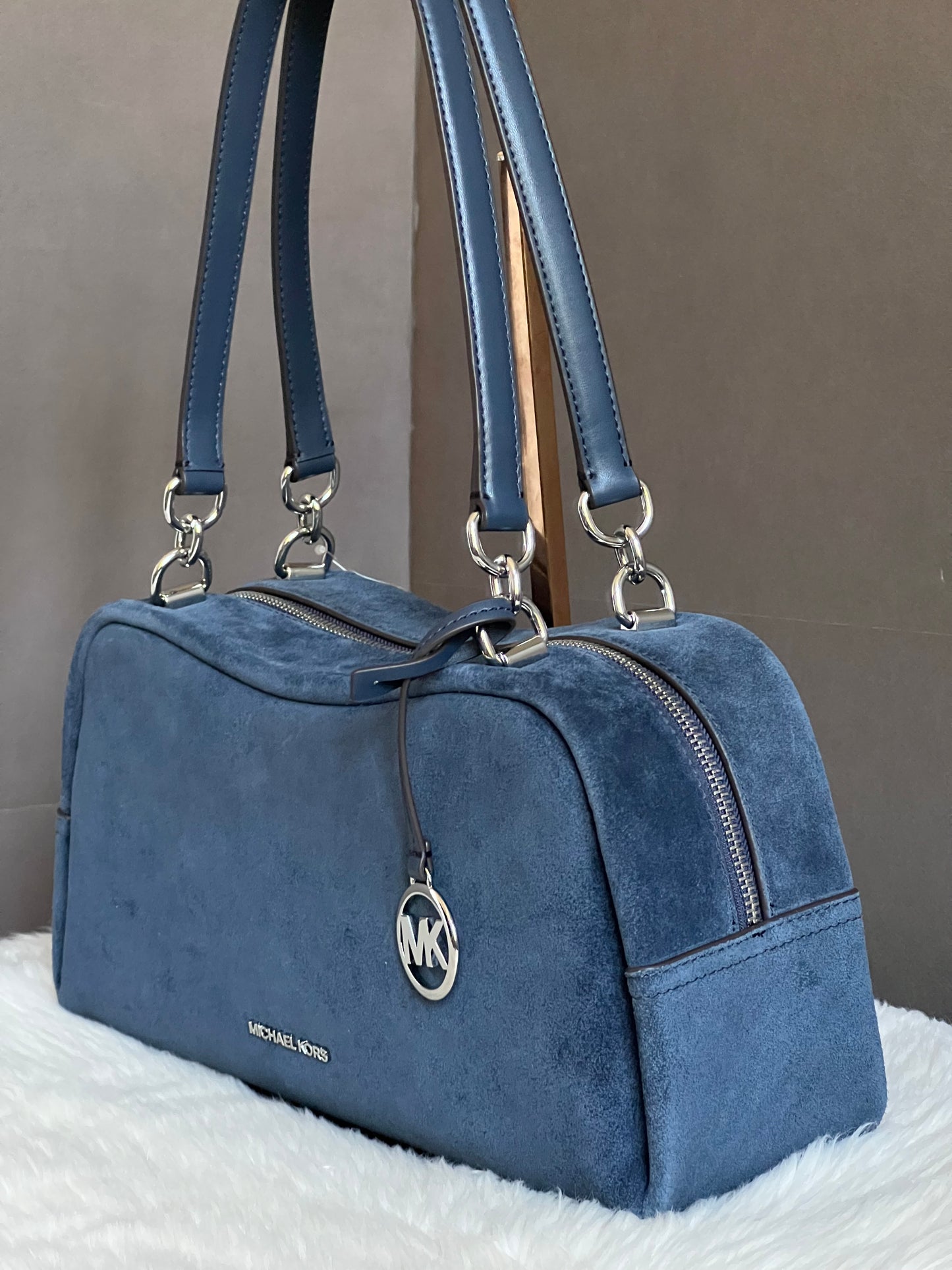 Michael Kors Cecily Medium Suede Shoulder Bag