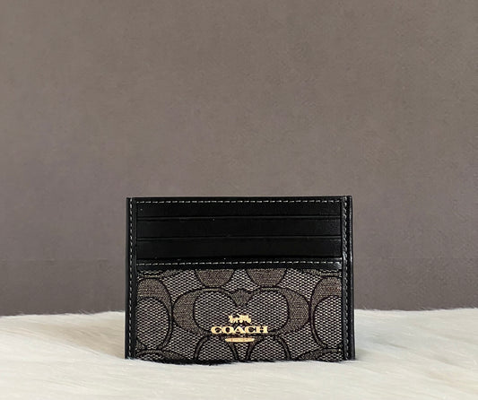 Coach Slim ID Card Case In Metallic Jacquard