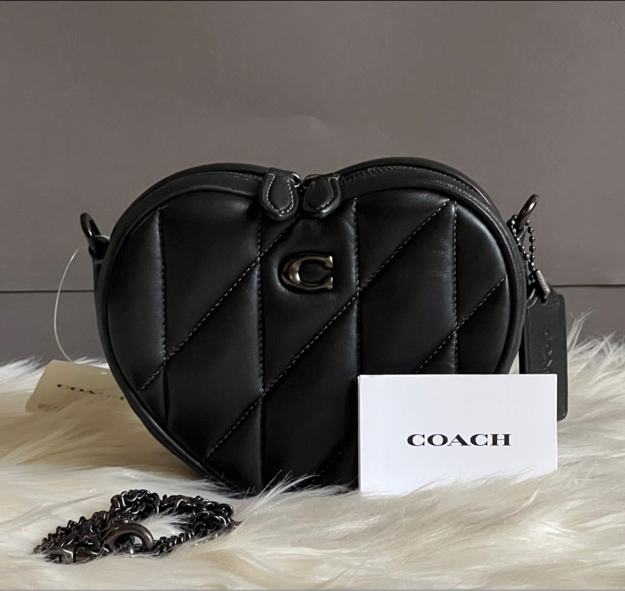 Coach Heart Crossbody 14 with Pillow Quilting