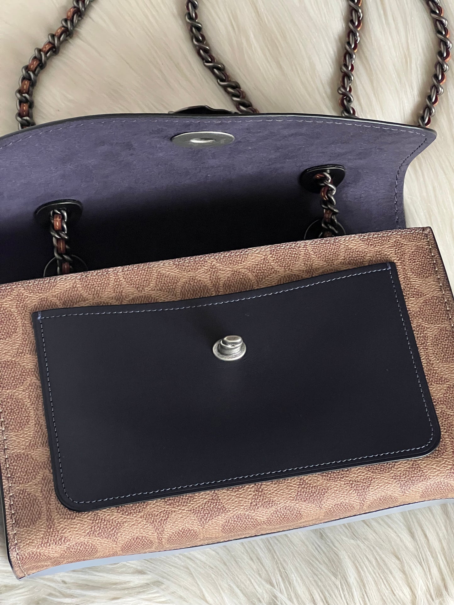 Coach Parker In Colorblock Signature Canvas