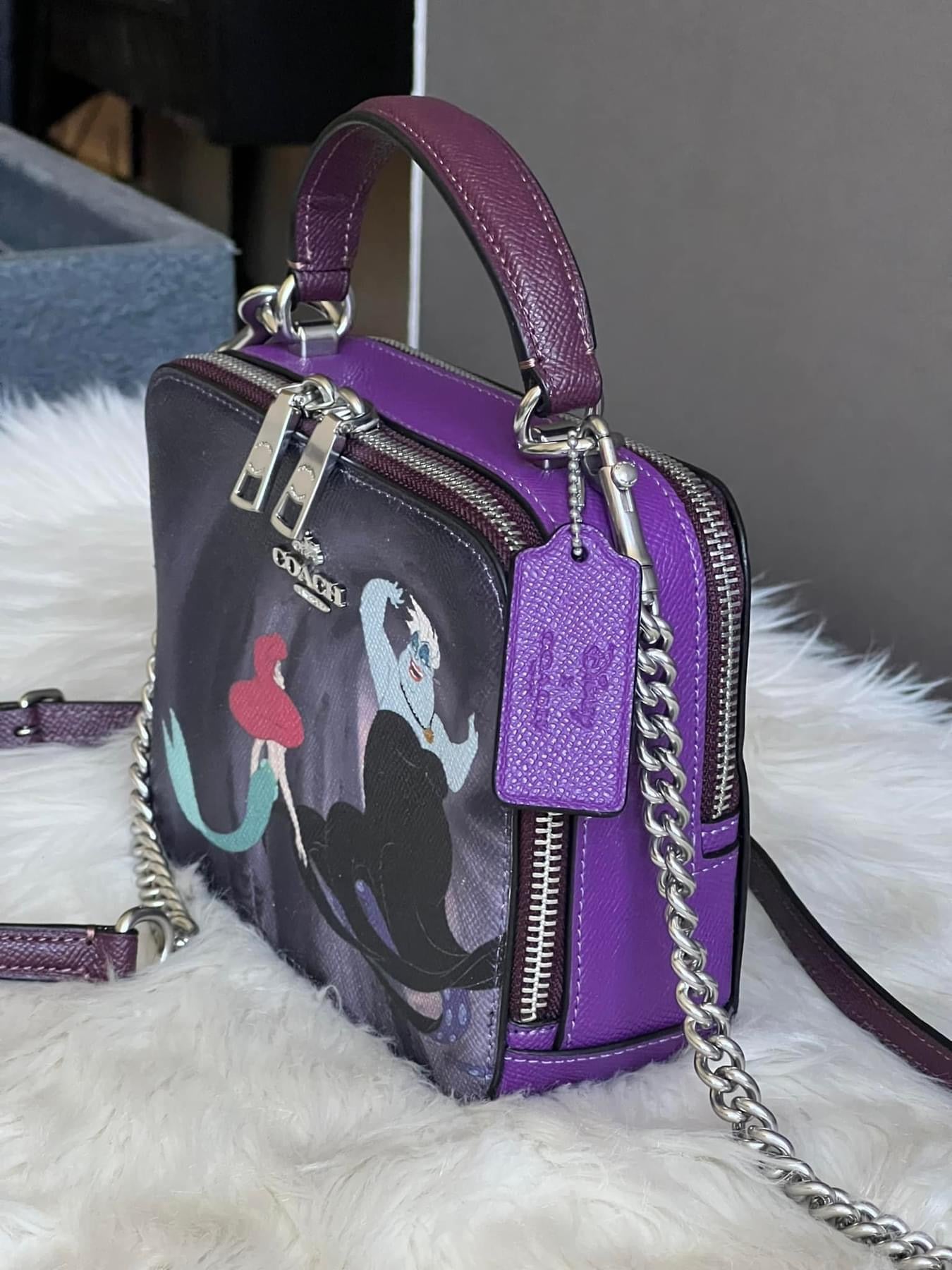 Disney X Coach Box Crossbody with Ursula Motif