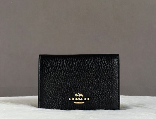 Coach Card Holder Wallet In Signature Canvas