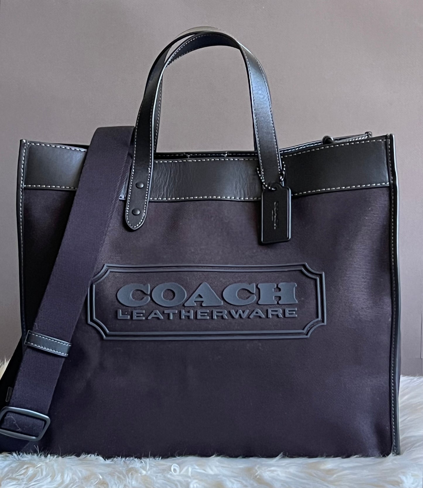 Coach Field Tote 40 with Coach Badge