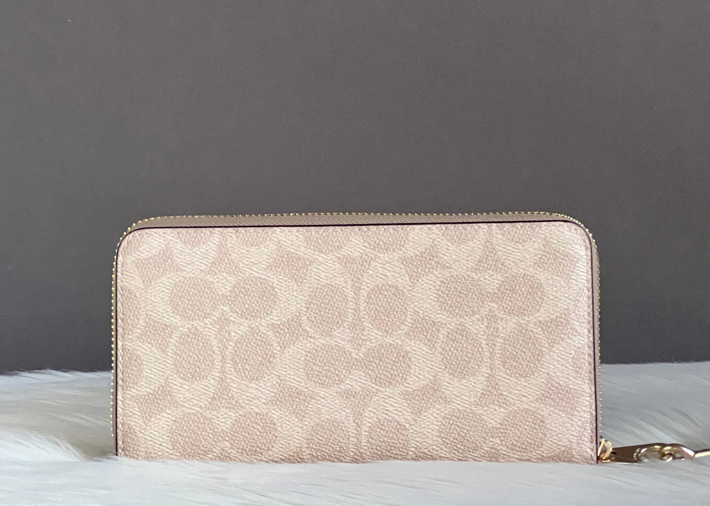 Coach Long Zip Around Wallet In Signature Canvas