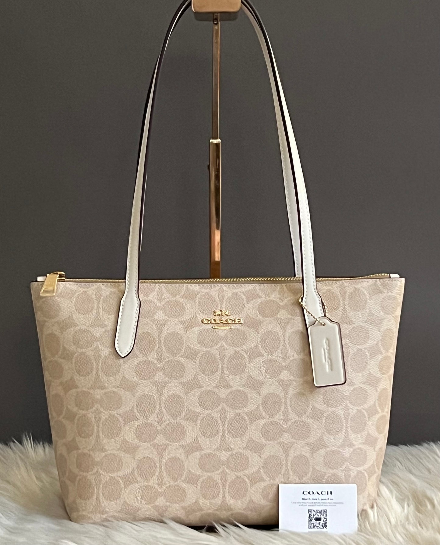 Coach Fiona Zip Tote Bag in Signature Canvas