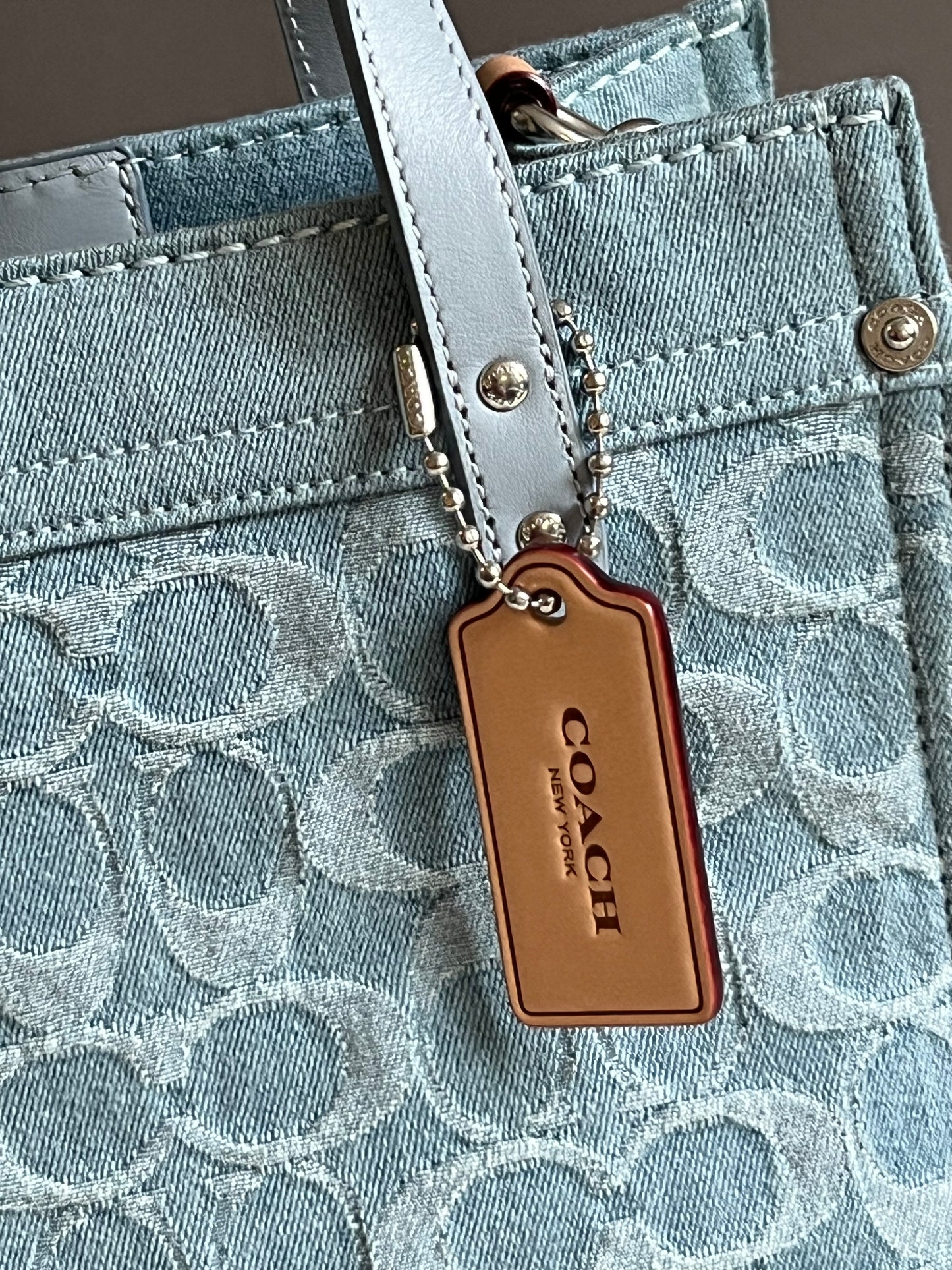 Coach Field Tote 22 in Signature Denim