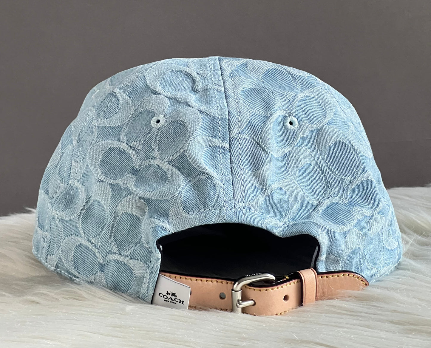 Coach Signature Denim Baseball Hat