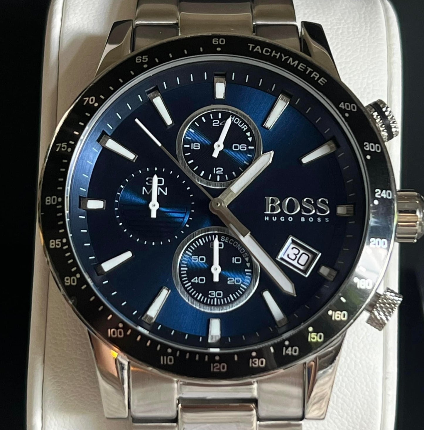 Hugo Boss Men’s Rafale Blue Dial Chronograph Watch