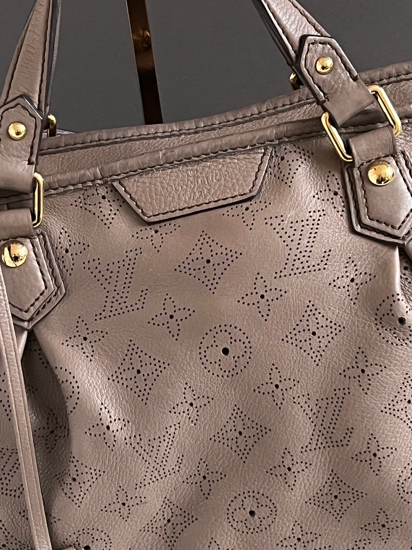 Louis Vuitton Taupe Poudre Mahina Stellar PM Bag