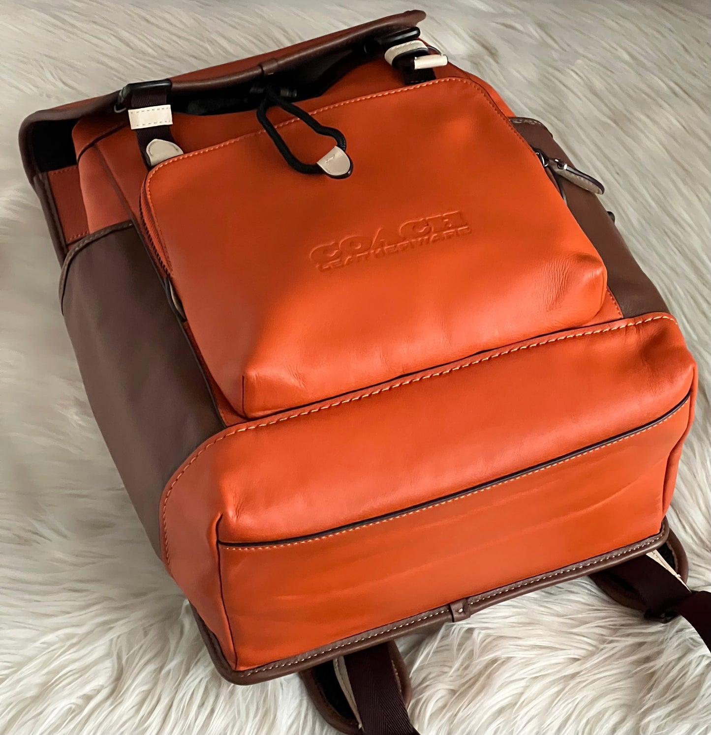 Coach League Flat Backpack in Colorblock