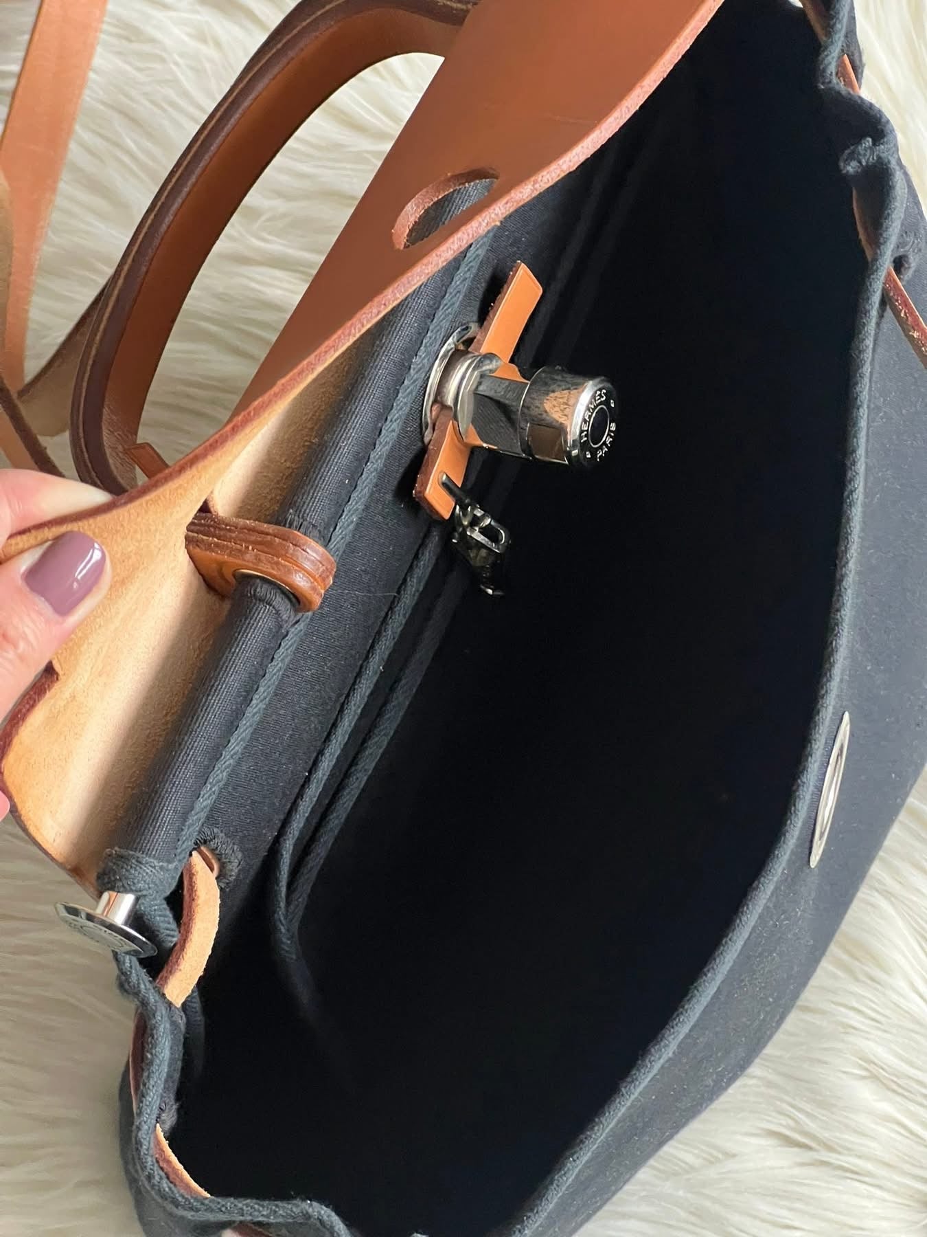 PRE-LOVED - Hermes Vintage Herbag 31 2-in-1 Bag