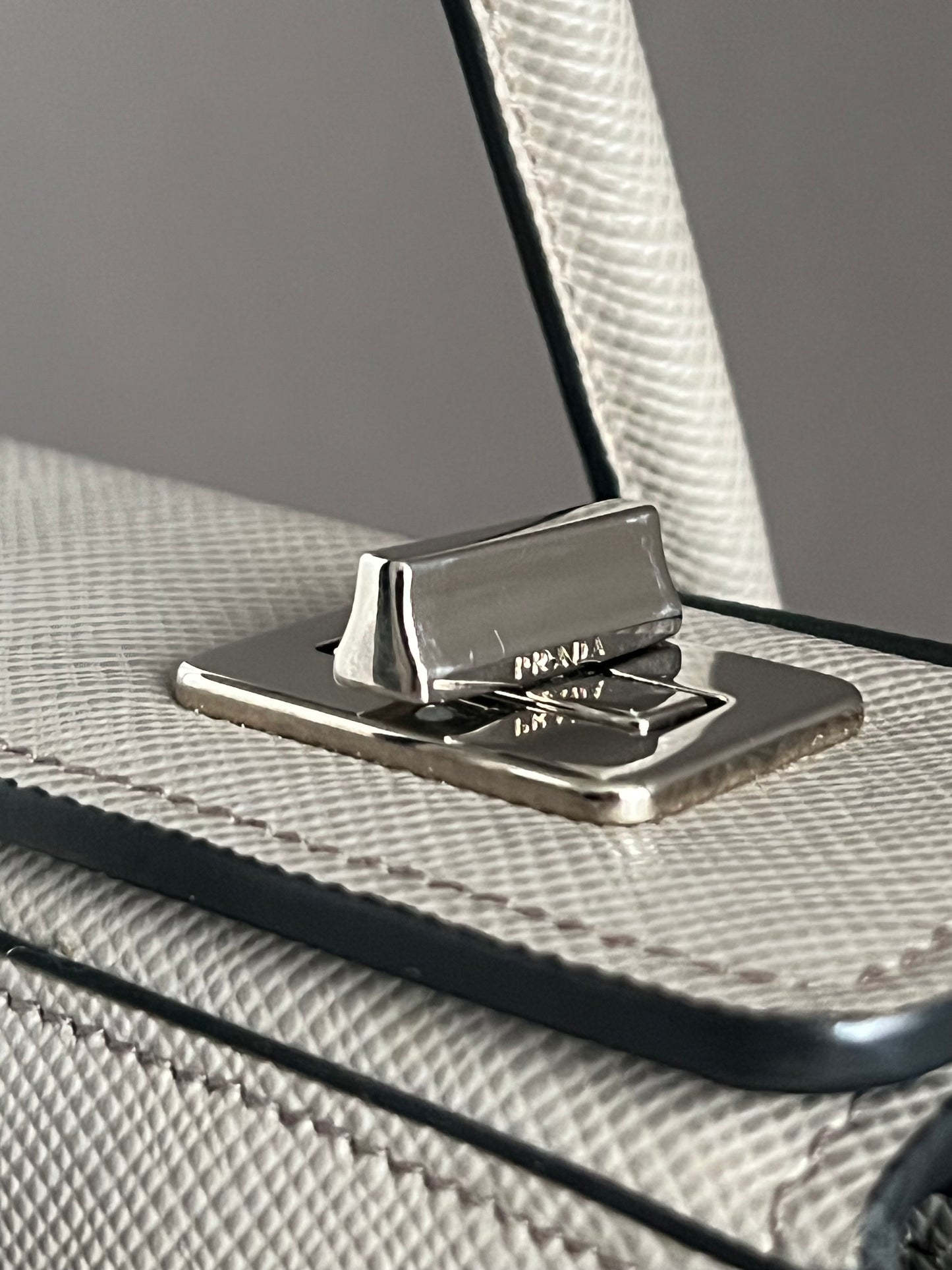 Prada Saffiano Cuir Turn-Lock Twin Satche