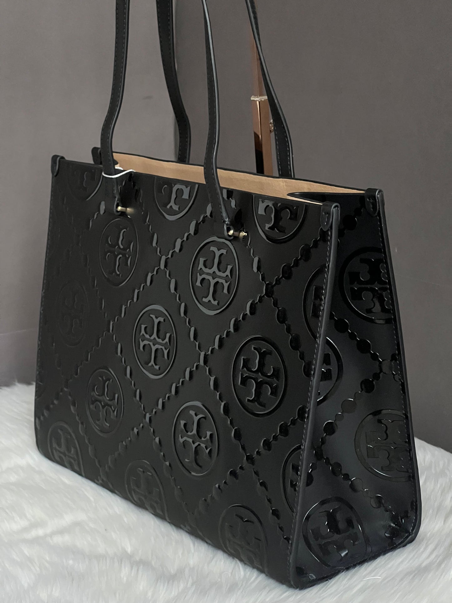 Tory Burch T Monogram Embossed Tote