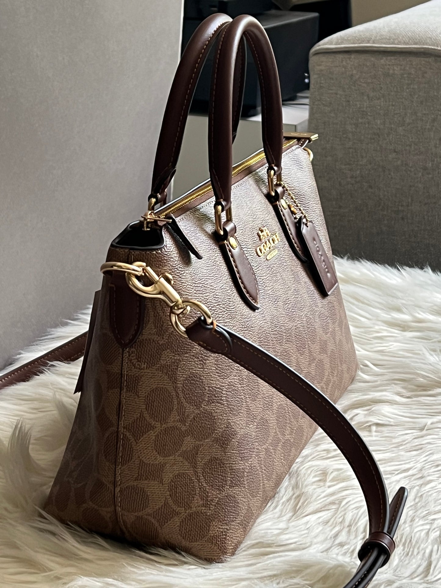 Coach Georgia Satchel in Signature Canvas