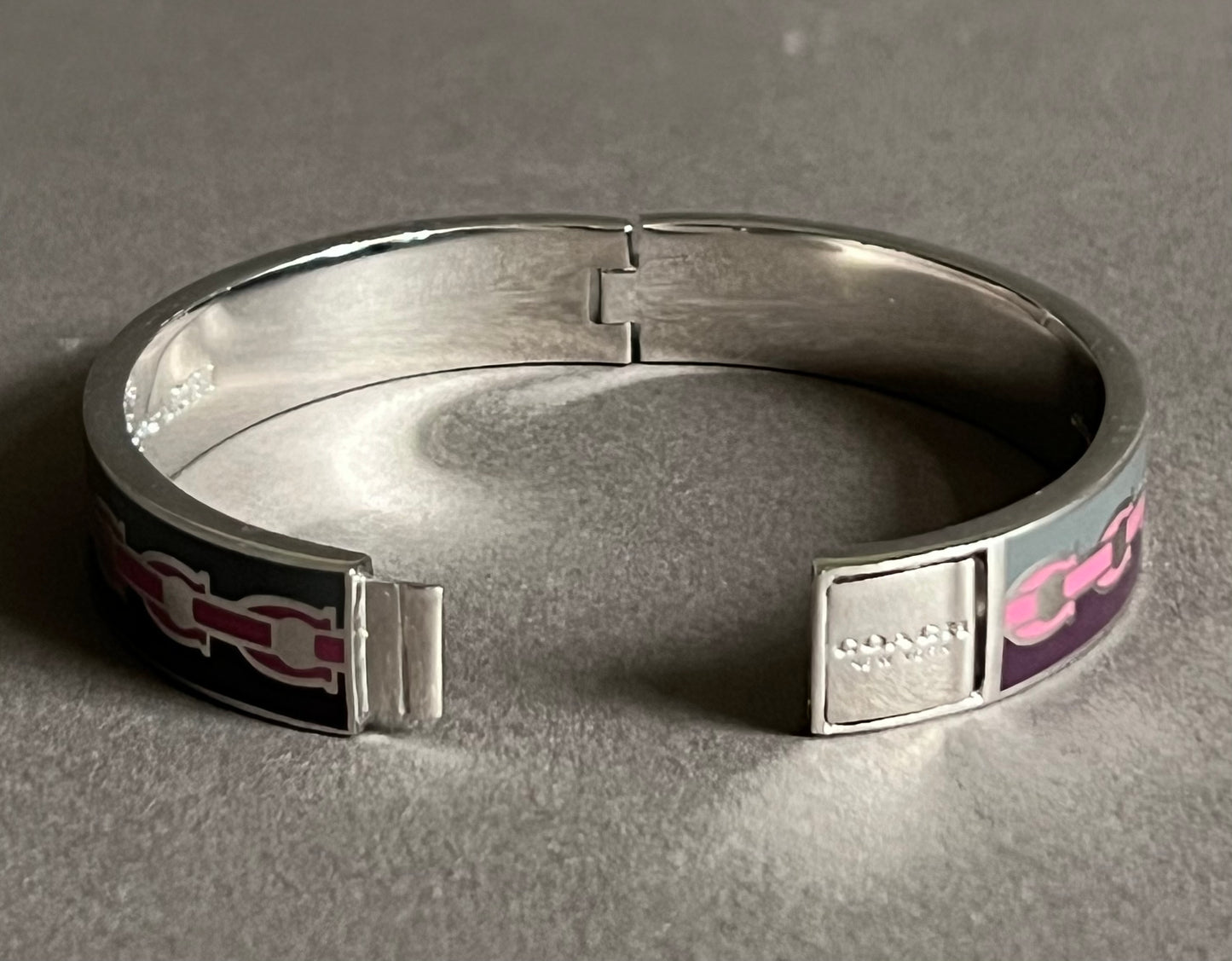Coach Signature Chain Hinged Bangle