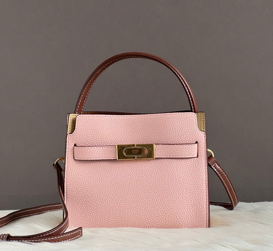 Tory Burch Lee Radziwill Petite Pebbled Double Bag