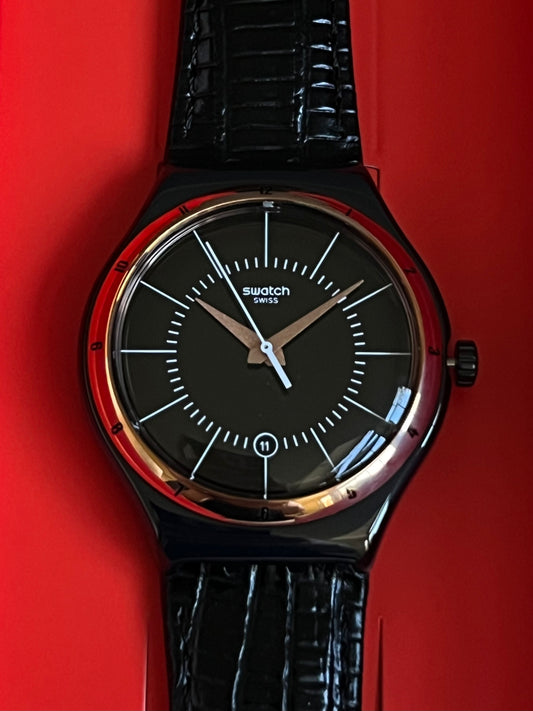 Swatch Black Nachtigall Watch