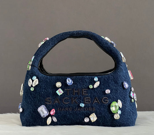Marc Jacobs The Gem Denim Mini Sack Bag