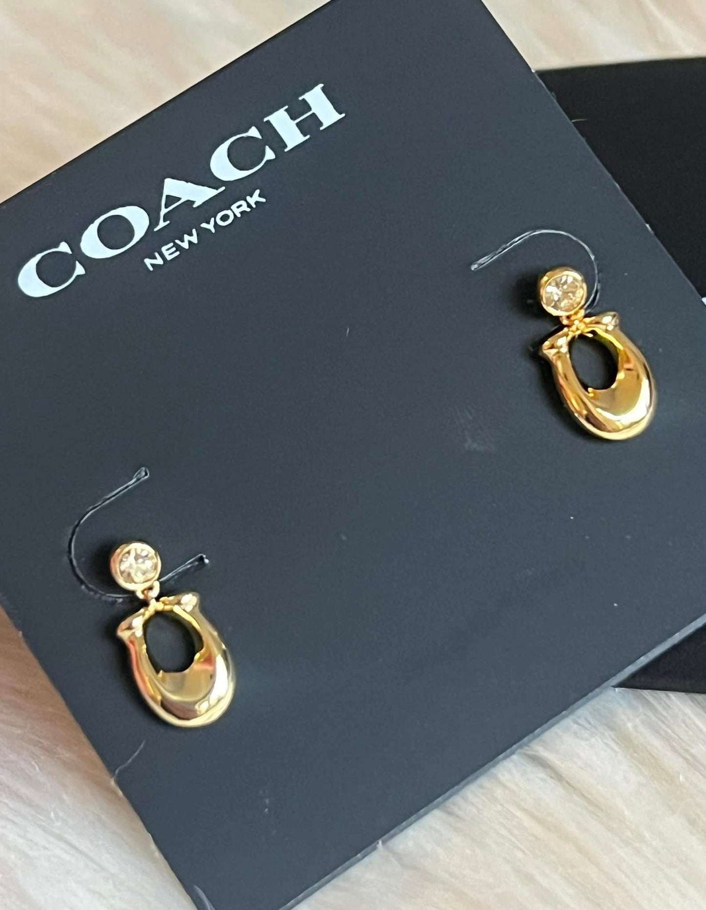 Coach Signature Crystal Earrings
