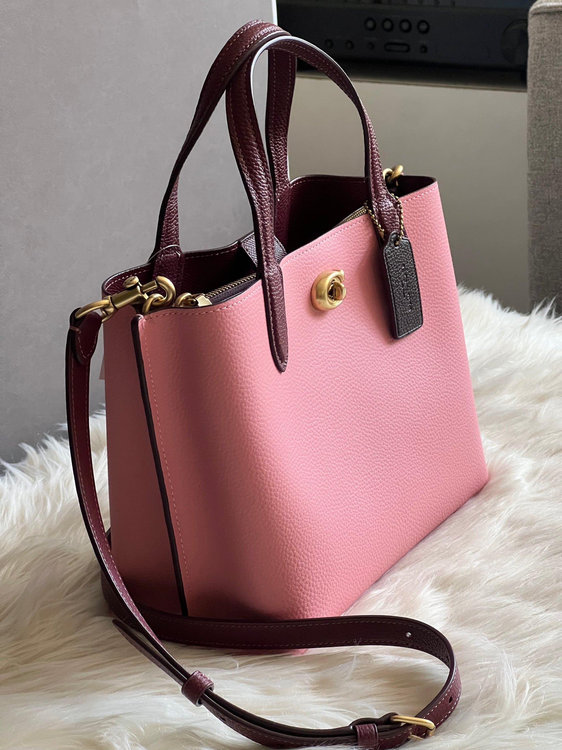 Coach Willow Tote 24 In Colorblock – Popshop Usa