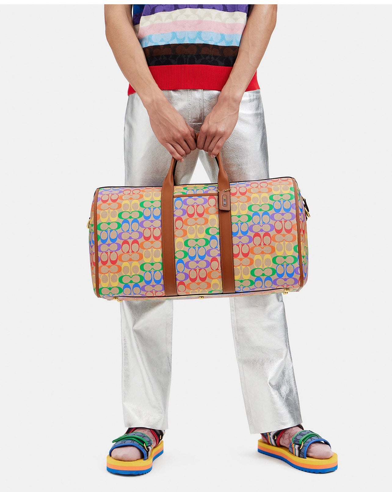 Coach Gotham Duffle in Rainbow Signature Canvas