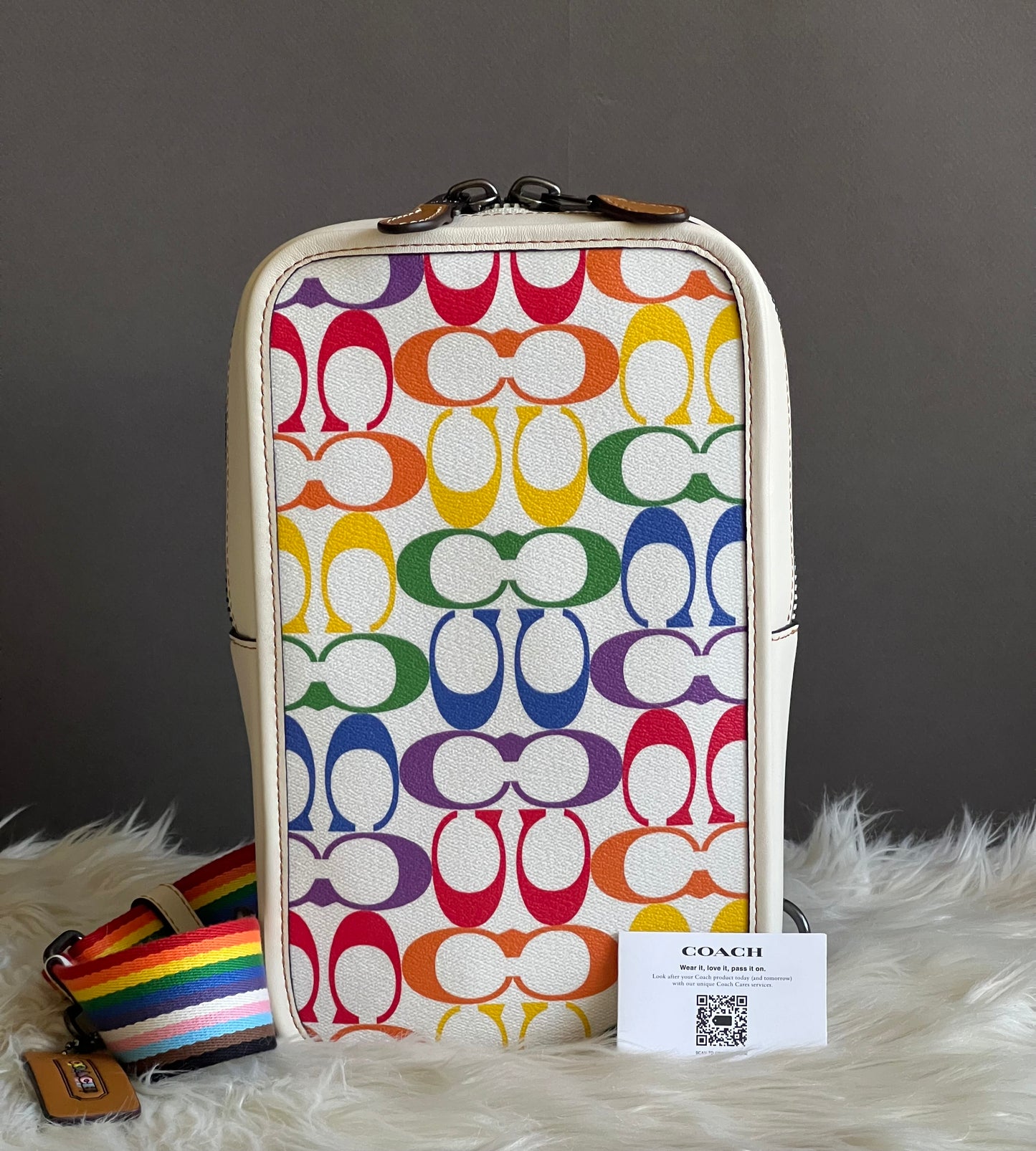 Coach Sullivan Pack in Rainbow Signature Canvas