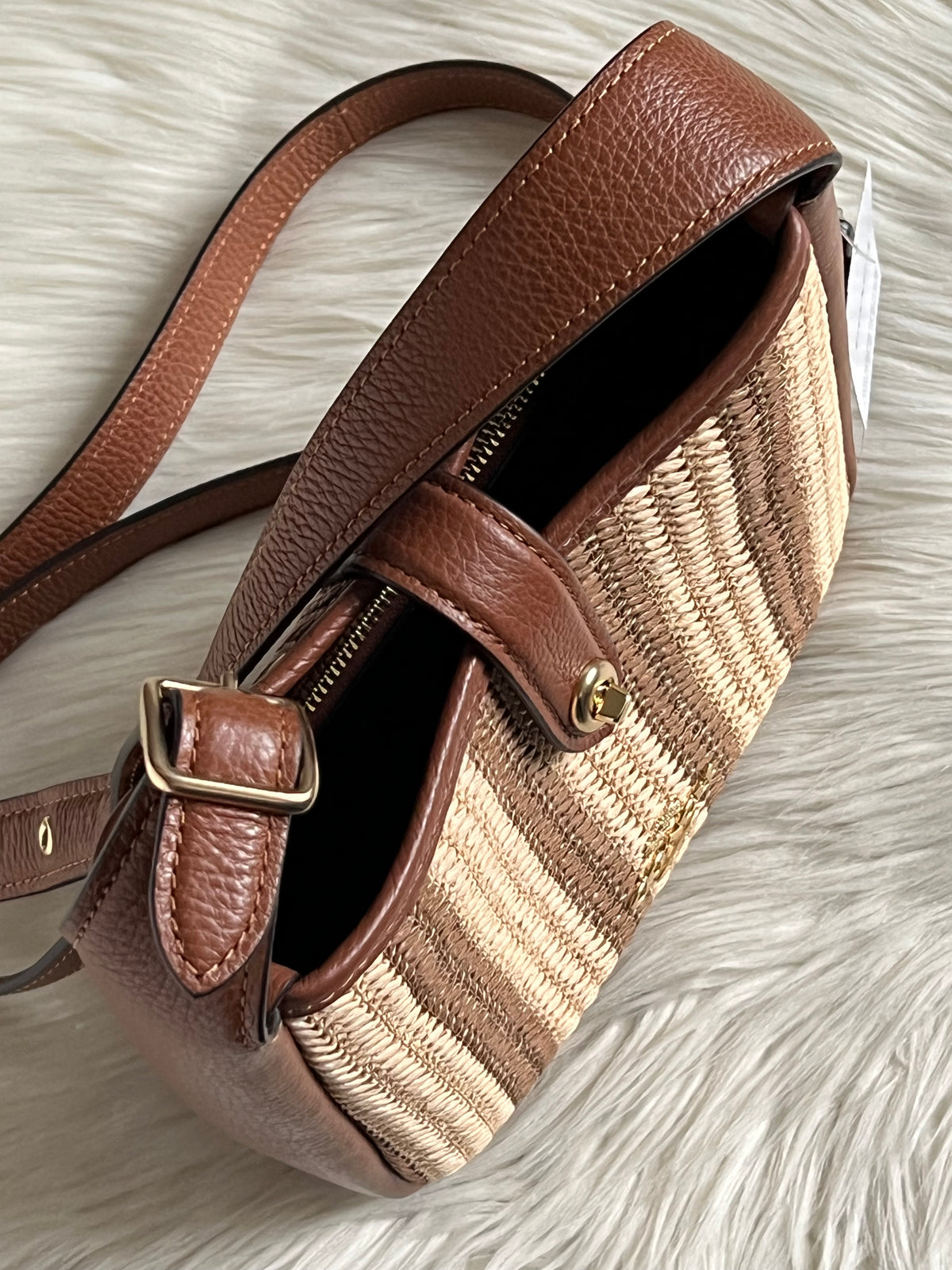 Coach Hadley Mini Crossbody Bag In Straw
