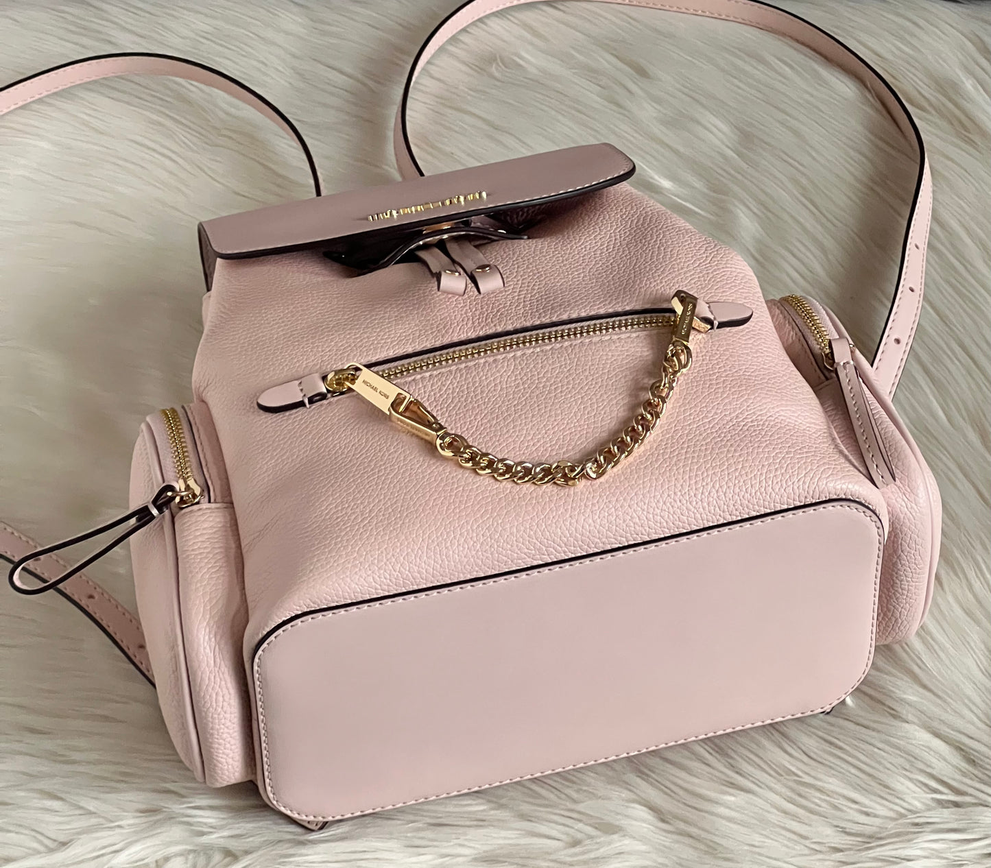 Michael Kors Jet Set Medium Pebbled Leather Backpack