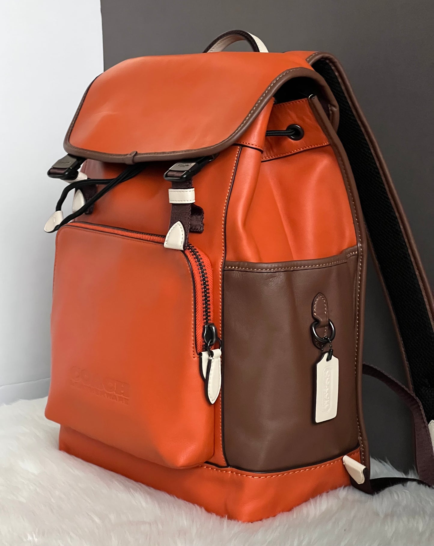 Coach League Flat Backpack in Colorblock