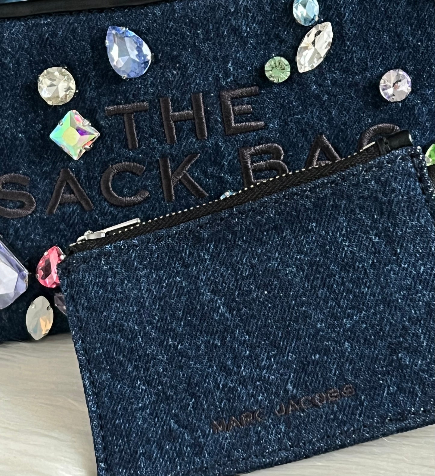 Marc Jacobs The Gem Denim Mini Sack Bag