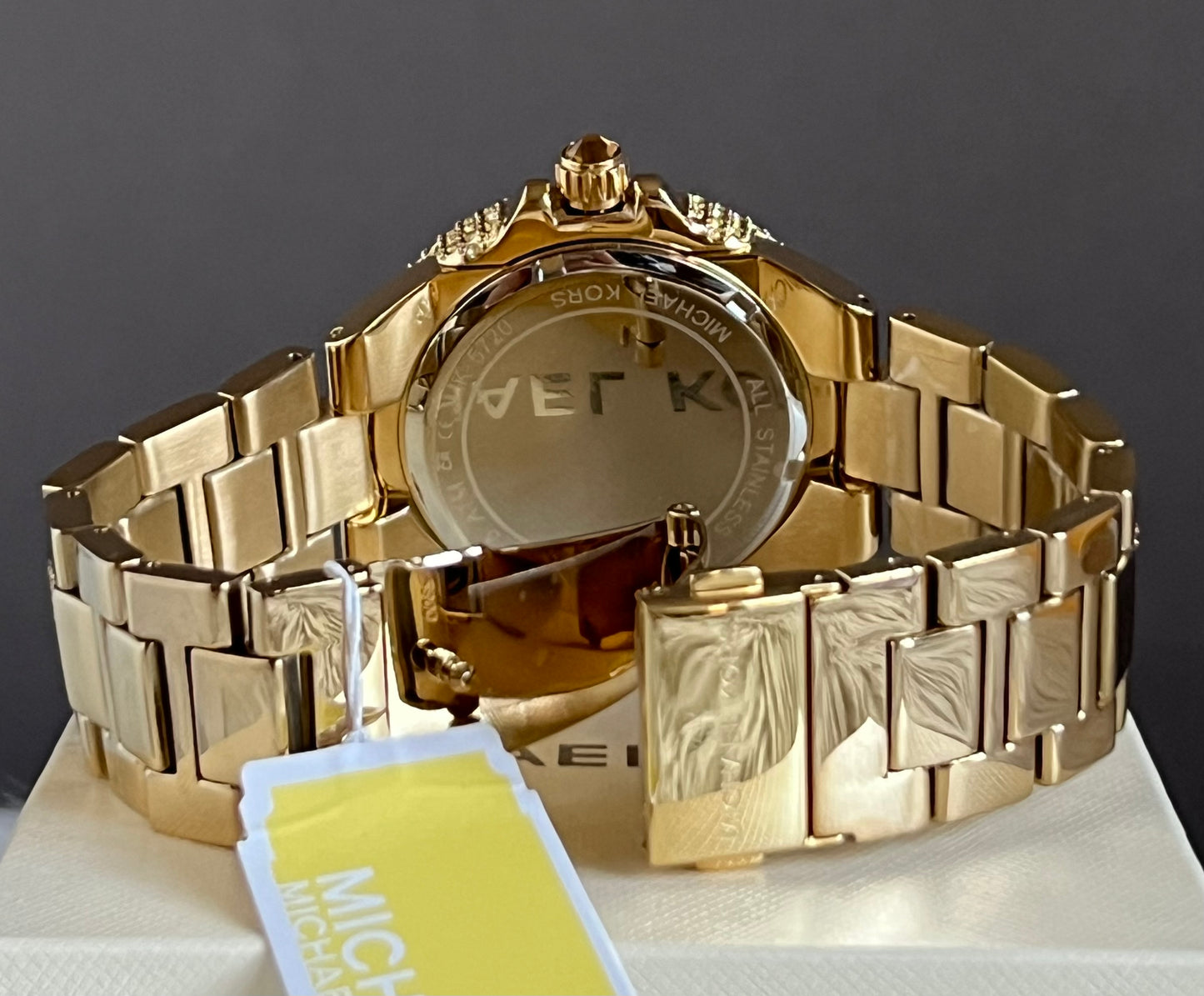 Michael Kors Women’s Oversized Camille Pavé Gold-Tone Watch