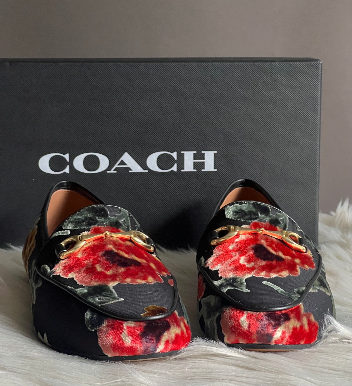 Coach Haley Loafer with Floral Print