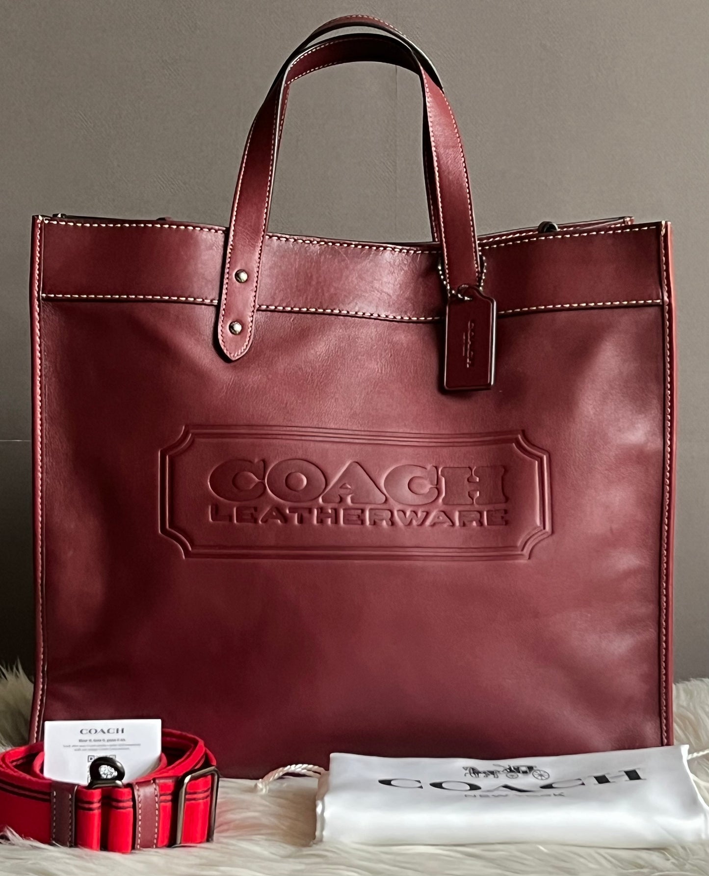 Coach Field Tote 40 with Coach Badge