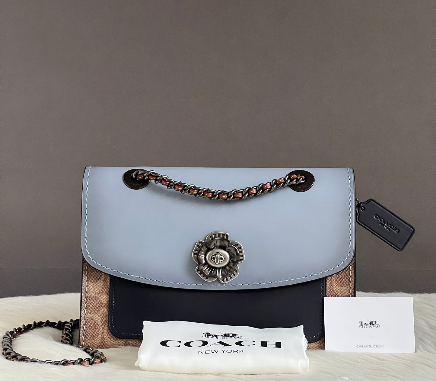 Coach Parker In Colorblock Signature Canvas