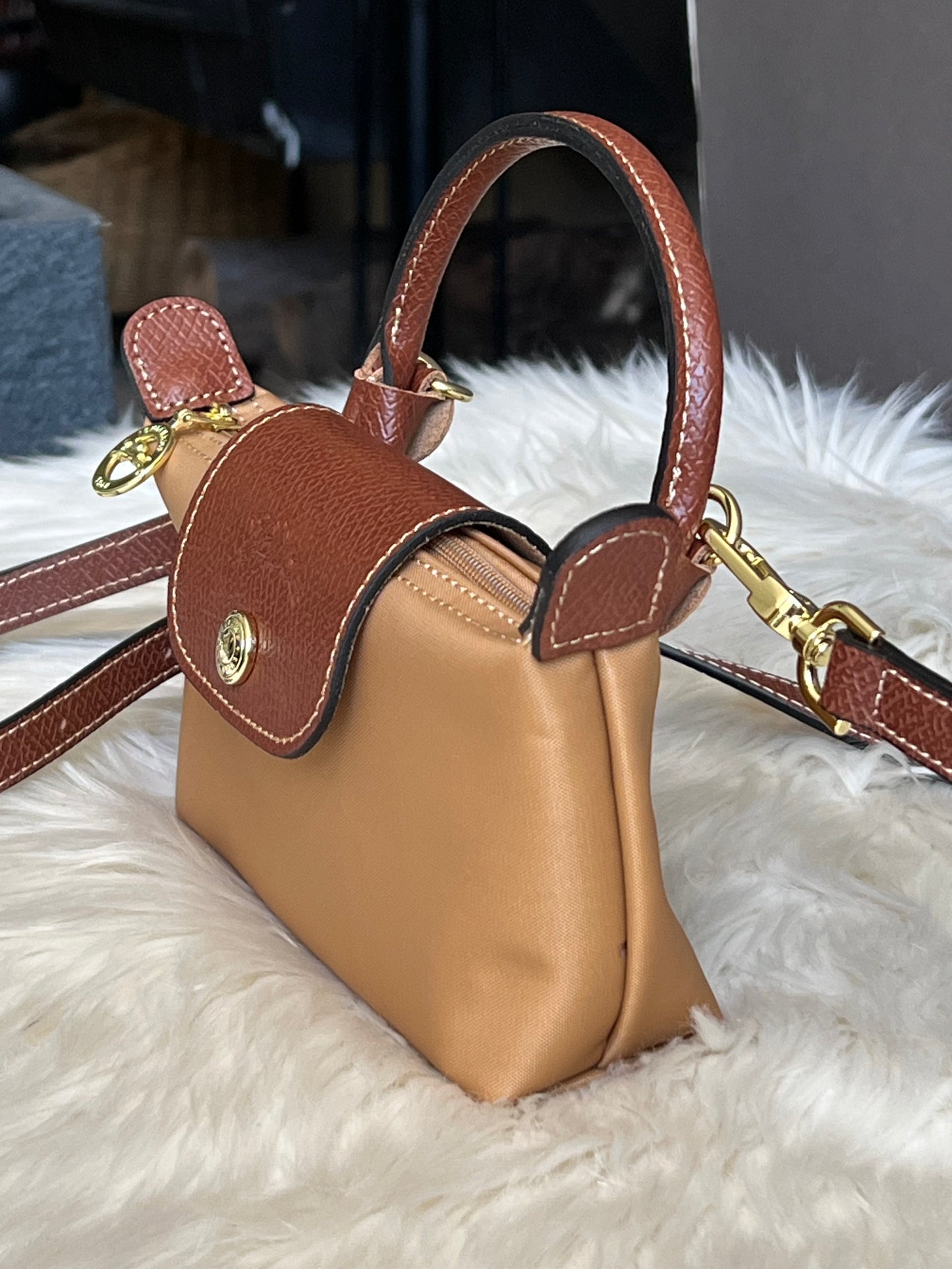 Longchamp XS Le Pliage Original Pouch with Strap