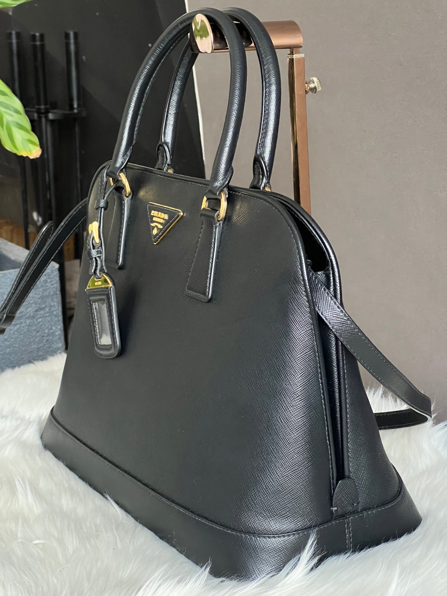 Prada Saffiano Large Dome Tote Bag