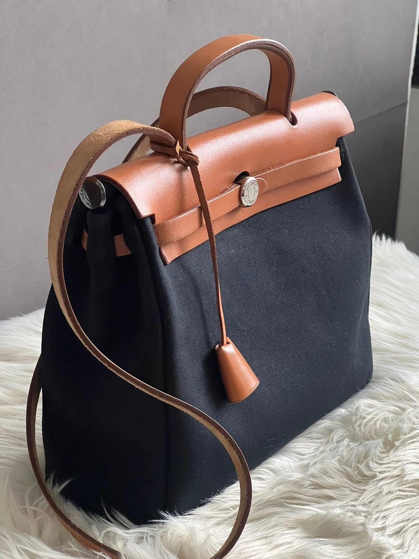 PRE-LOVED - Hermes Vintage Herbag 31 2-in-1 Bag