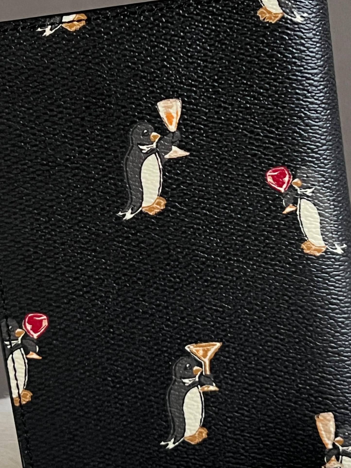 Coach Passport Case with Penguin