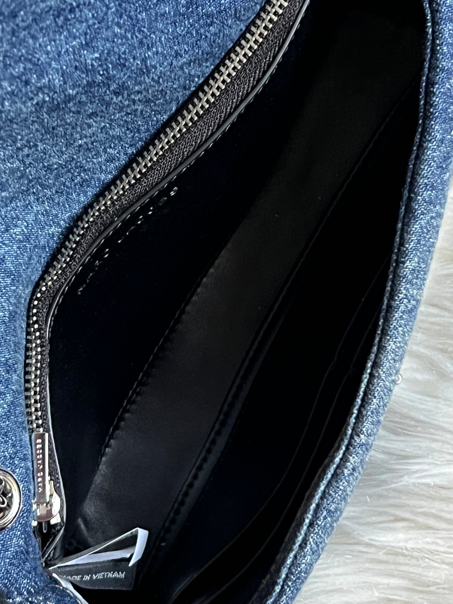 Marc Jacobs The Sequin Daisy Denim Dual Chain Mini Bag