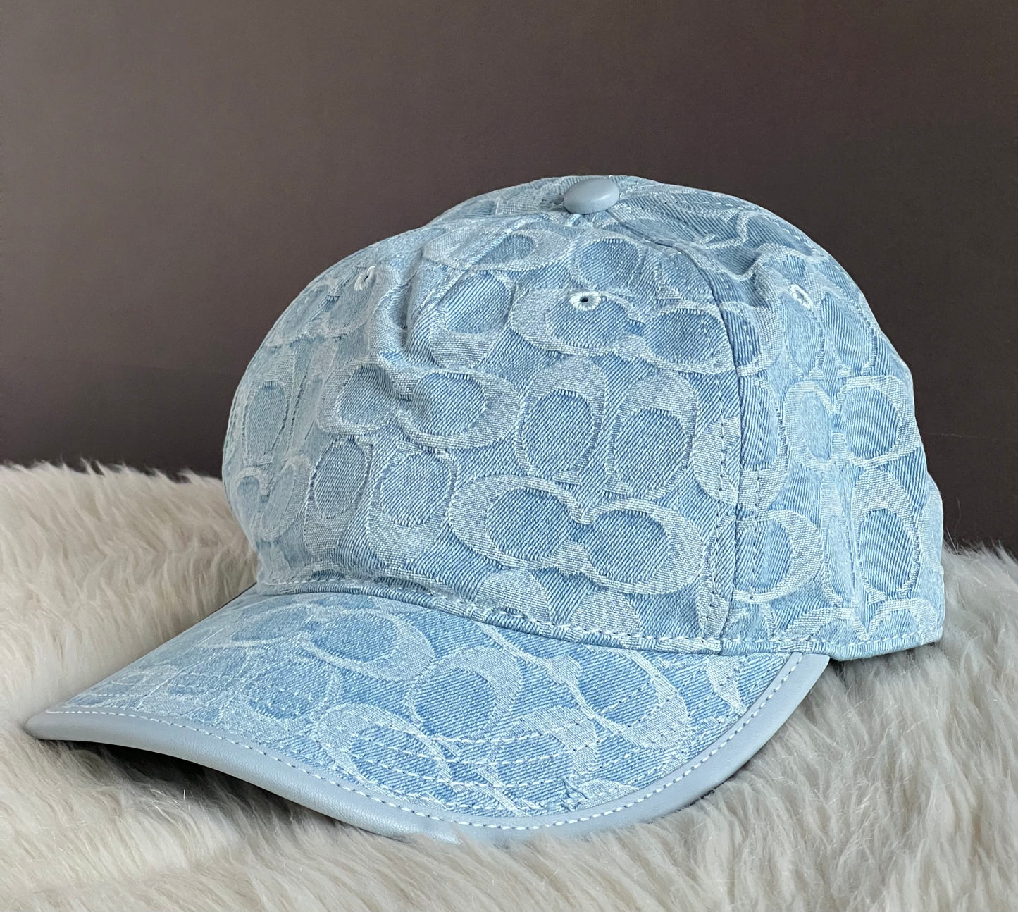 Coach Signature Denim Baseball Hat